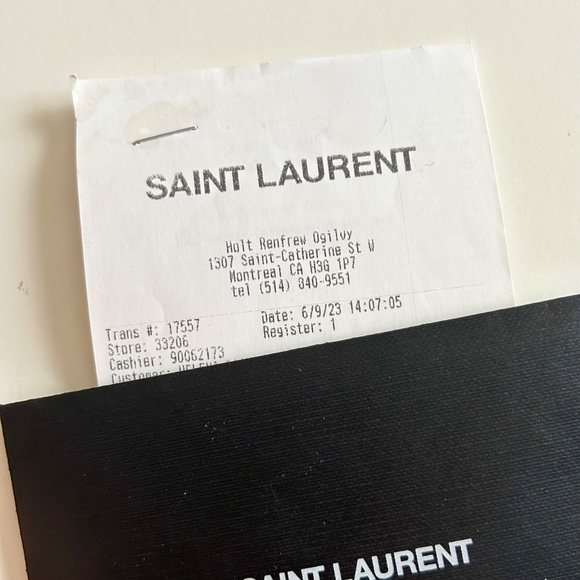 Authentic YSL New Pouch Monogram clutch bag Dark beige - Picture 8 of 9